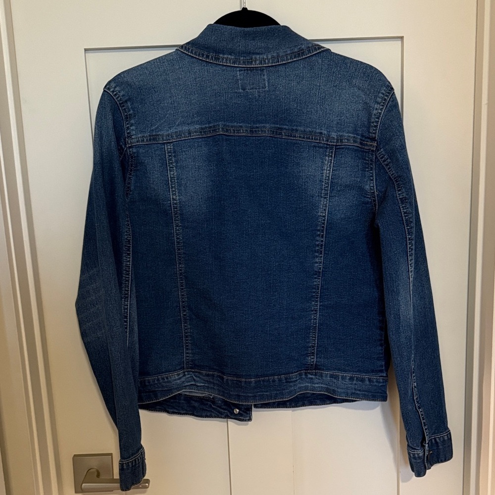 Super stretchy Curve Blue Jean Jacket for Women - Picture 3 of 3
